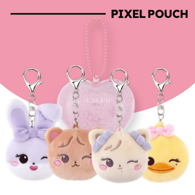 [DEADLINE TOUR] BLACKPINK Character Plush Face Keyring + Case at PIXEL POUCH