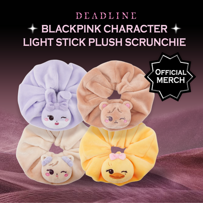 [DEADLINE TOUR] BLACKPINK CHARACTER LIGHT STICK PLUSH SCRUNCHIE '1 SET' at PIXEL POUCH
