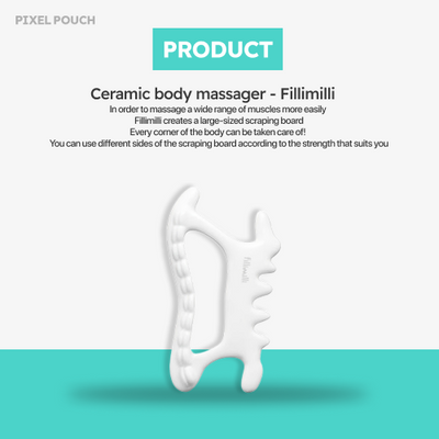 Fillimilli Ceramic Body Gua Sha (with Pouch).