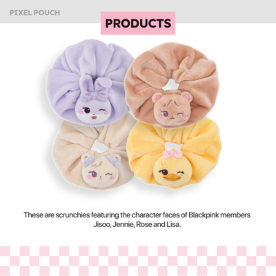 [DEADLINE TOUR] BLACKPINK CHARACTER LIGHT STICK PLUSH SCRUNCHIE '1 SET' detail image 3