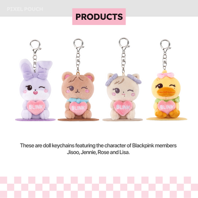 [DEADLINE TOUR] BLACKPINK Character Magnetic Plush Keyring '1 SET' detail image 3