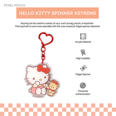 Sanrio Official | 🎀 HELLO KITTY SPINNER KEYRING detail image 3