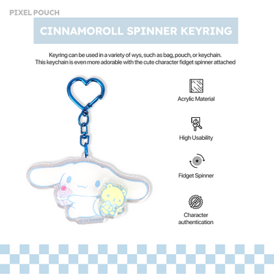Sanrio Official | 💙 CINNAMOROLL SPINNER KEYRING detail image 3