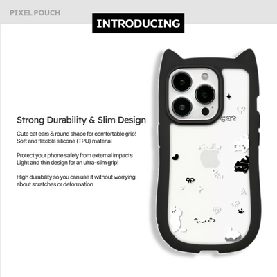 Introducing the Cute Cat Ear Transparent Bumper iPhone Case detail image 2