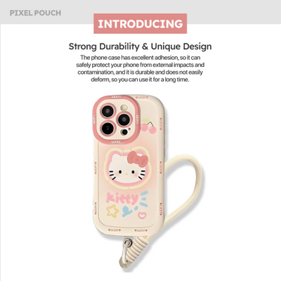 Hello Kitty Full Cover Camera Protection Bumper iPhone Case with Strap detail image 2
