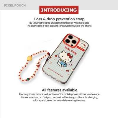 Hello Kitty Retro Camera Protection Keyring iPhone Case with Strap detail image 3