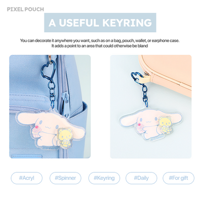 Sanrio Official | 💙 CINNAMOROLL SPINNER KEYRING detail image 5