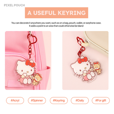 Sanrio Official | 🎀 HELLO KITTY SPINNER KEYRING detail image 5
