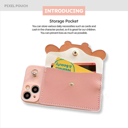 Wir präsentieren das Cinnamoroll Kids Pink Silikon Halsketten-Portemonnaie iPhone Case