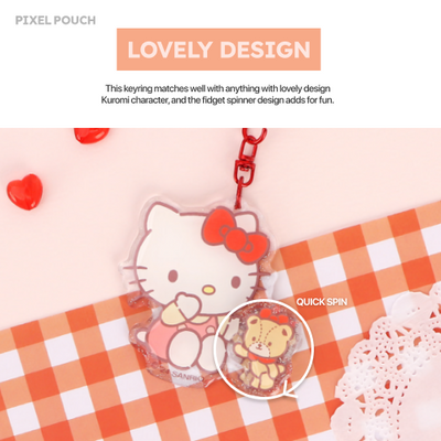Sanrio Official | 🎀 HELLO KITTY SPINNER KEYRING detail image 6