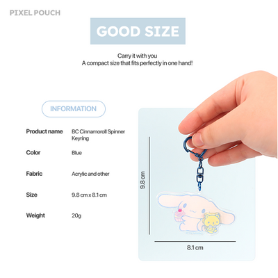 Sanrio Official | 💙 CINNAMOROLL SPINNER KEYRING detail image 7