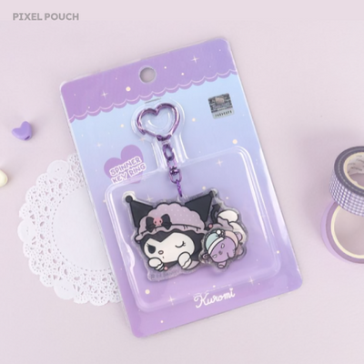 Sanrio Official | 💜KUROMI ACRYLIC SPINNER KEYRING detail image 9