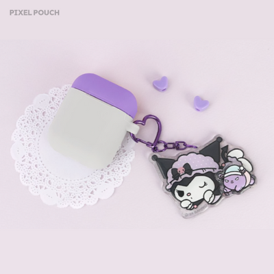 Sanrio Official | 💜KUROMI ACRYLIC SPINNER KEYRING detail image 8